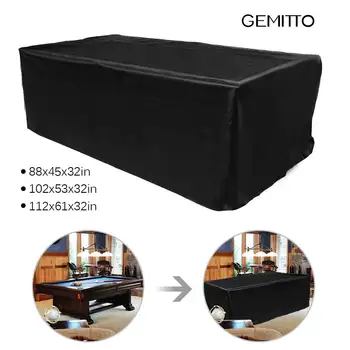 

GEMITTO 7/8/9 ft 420D Pool Table Cover, Heavy Duty Waterproof Billiard Cover Polyester Fabric for Snooker Billiard Table Cloth