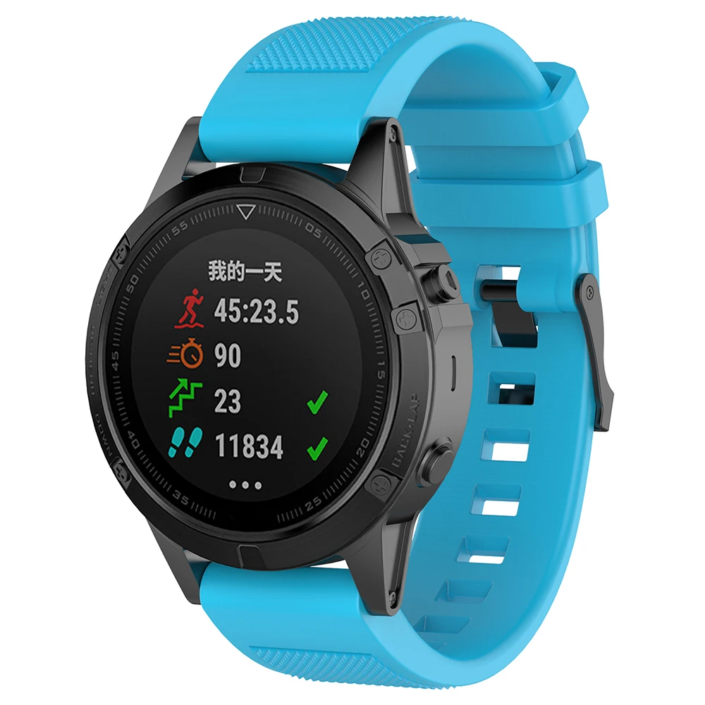 Силиконовый умный ремешок для часов Garmin Fenix 5X 5 5S Plus 3 3HR Forerunner935 Quatix5 Sapphire Approach