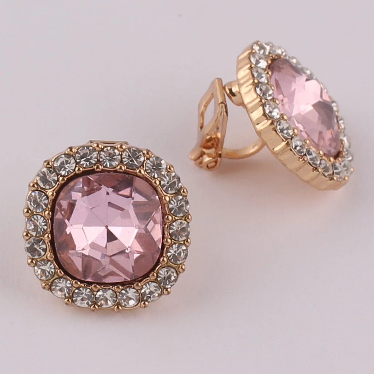 WENHQ Clip on Earrings No Pierced for Women Party Wedding Luxury Fashion Rhinestone Crystal Statement Earrings ear clip earrings clip earrings ear clip