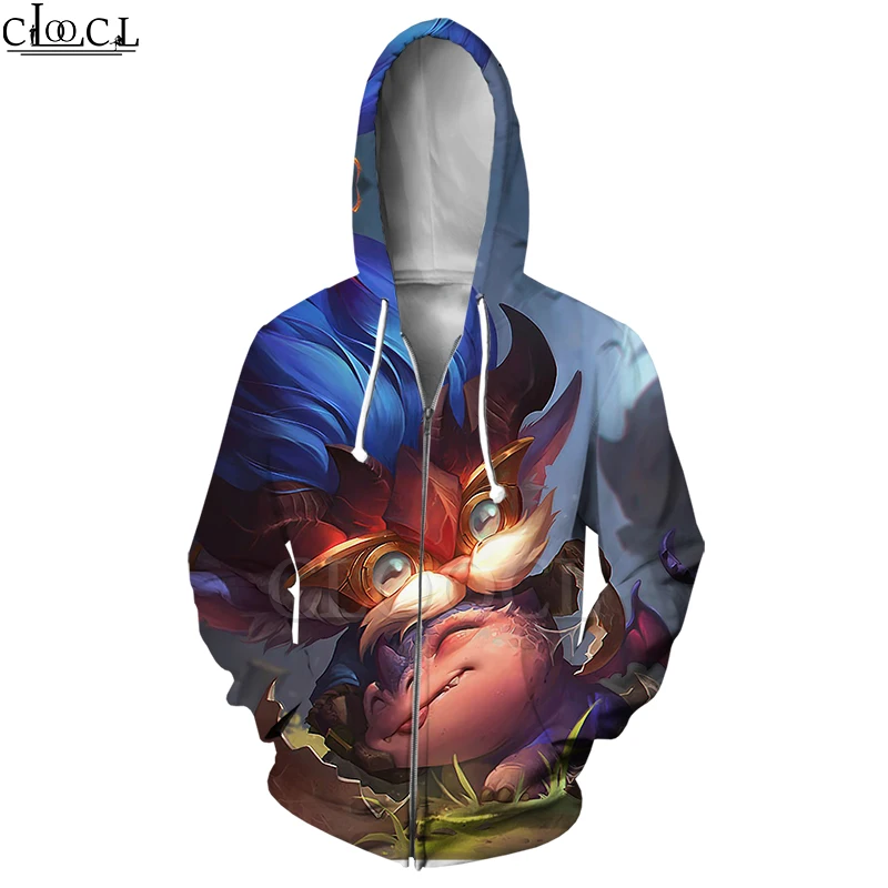 League of Legend/худи на молнии для мужчин и женщин с 3D принтом героя игры; модная уличная одежда в стиле хип-хоп с длинными рукавами на молнии; S-5XL