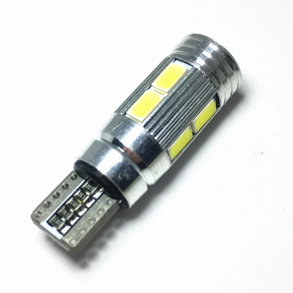 1 шт. T10 светодиодный 194 W5W 10 SMD 5630 Светодиодный светильник с can bus парковки s