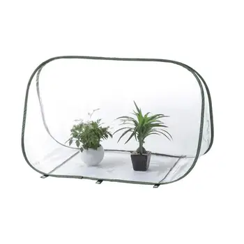 

Mini Plant Insect-proof Triangle Folding Vegetable Garden Warm Protective Transmitting Greenhouse Cover Outdoor Growing shield