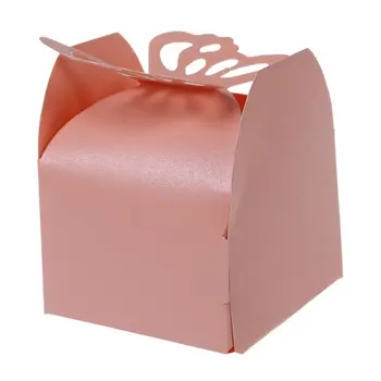 

New 100pcs box candy wedding christening wedding box pink butterfly married decorative accessory