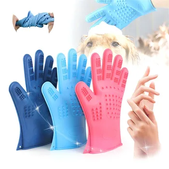 

1 Pair Silicone Pet Bath Gloves Massage Waterproof Cat Dog Bathroom Accessories Strong Toughness Hair Clean Supplies Pet Stuff
