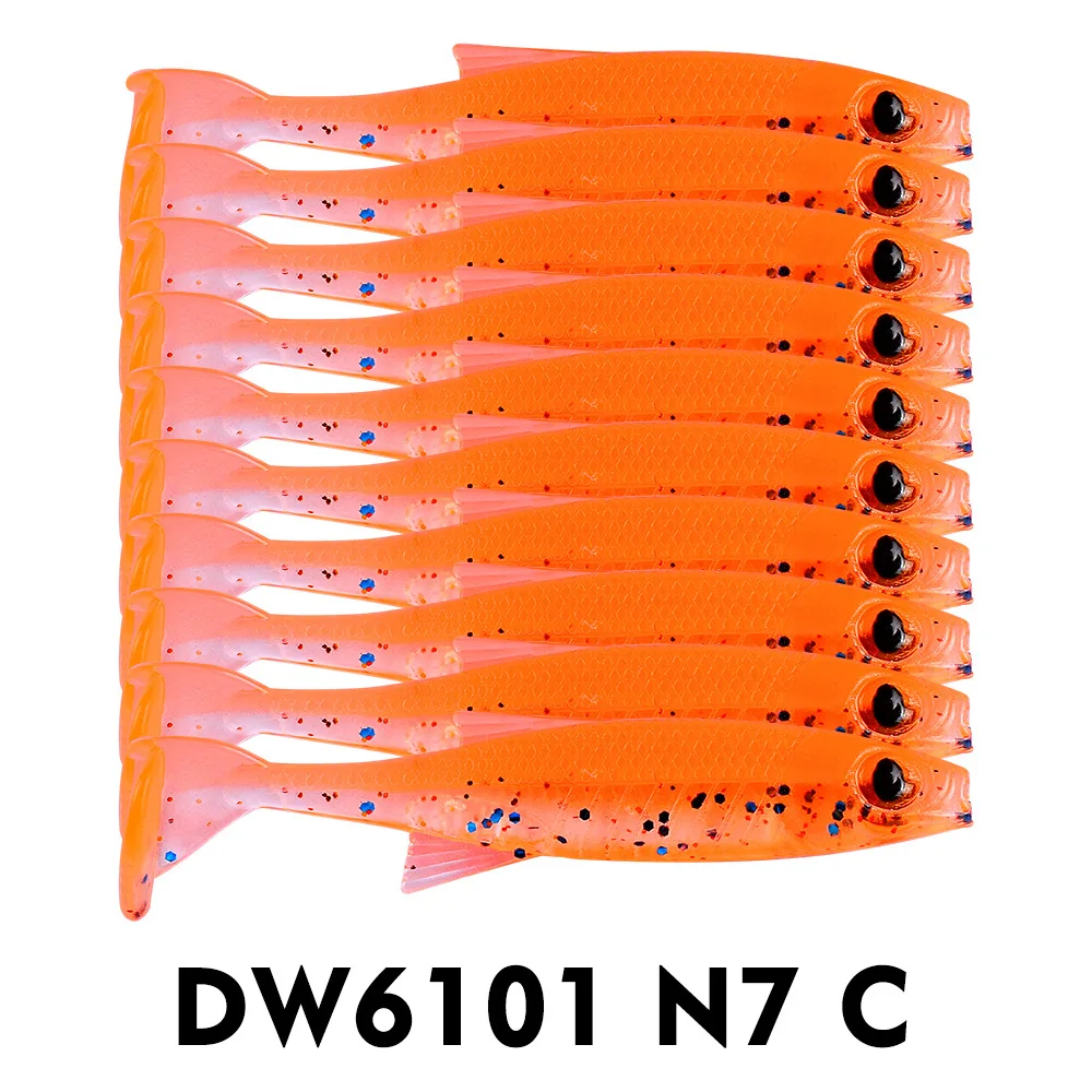 New Soft Plastic Lure Set 7cm Noeby Lure 2.5g Fishing Bait 2019 Isca Artificial Fish Food 10 Items A Pack Colorful Vobler