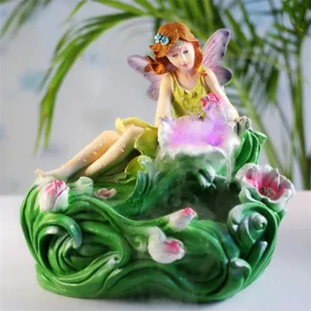 

Angel Aquarium Humidifier Office Desktop Water Fountain Ornaments Indoor Waterscape Feng Shui Crafts Wedding Gift Home Decor