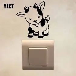 YJZT ферма овец виниловая наклейка мультфильм животный узор Детская комната Декор стены Сменные наклейки 17SS-0636