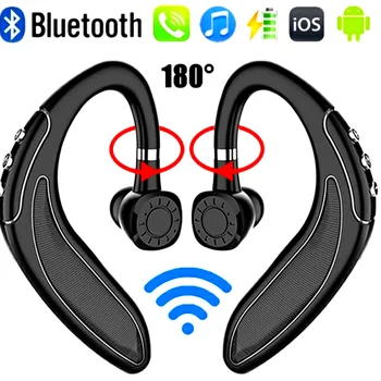 

Ottwn HMB-18 Bluetooth 5.0 Wireless Earphones Stereo Ear Hook Sport Noise Cancelling Headset Business Driving Handsfree With Mic