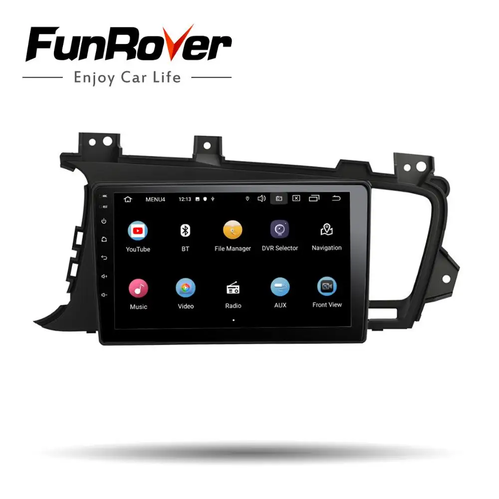 Cheap FUNROVER 2.5D+IPS 9" Android 9.0 Car DVD Player for Kia K5/Kia Optima 2011-2015 gps radio stereo head units tape recorder dsp bt 1