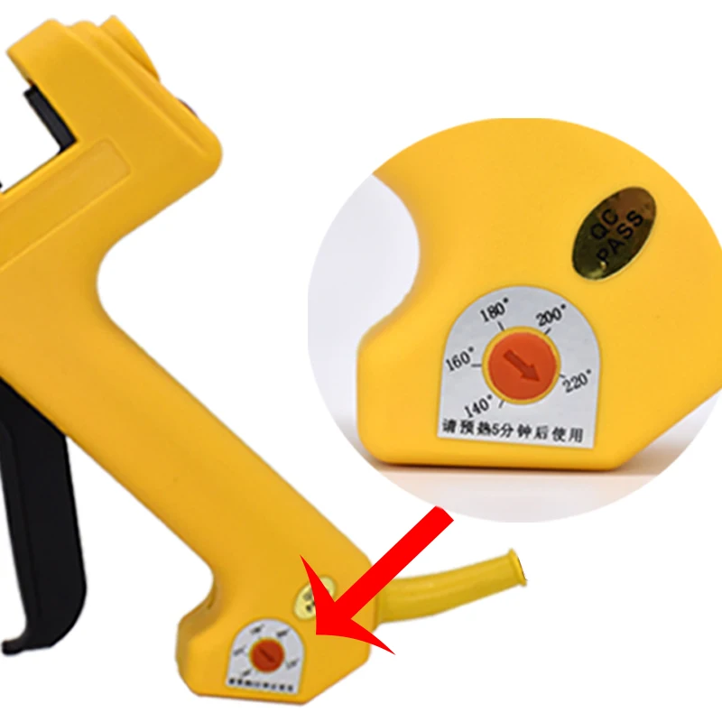 Professional 250W Hot Melt Glue Gun Adjustable Temperature High Power Silicone Gun Set Using 11MM Glue Stick 2.0MM Copper Nozzle hot melt glue gun hot glue gun