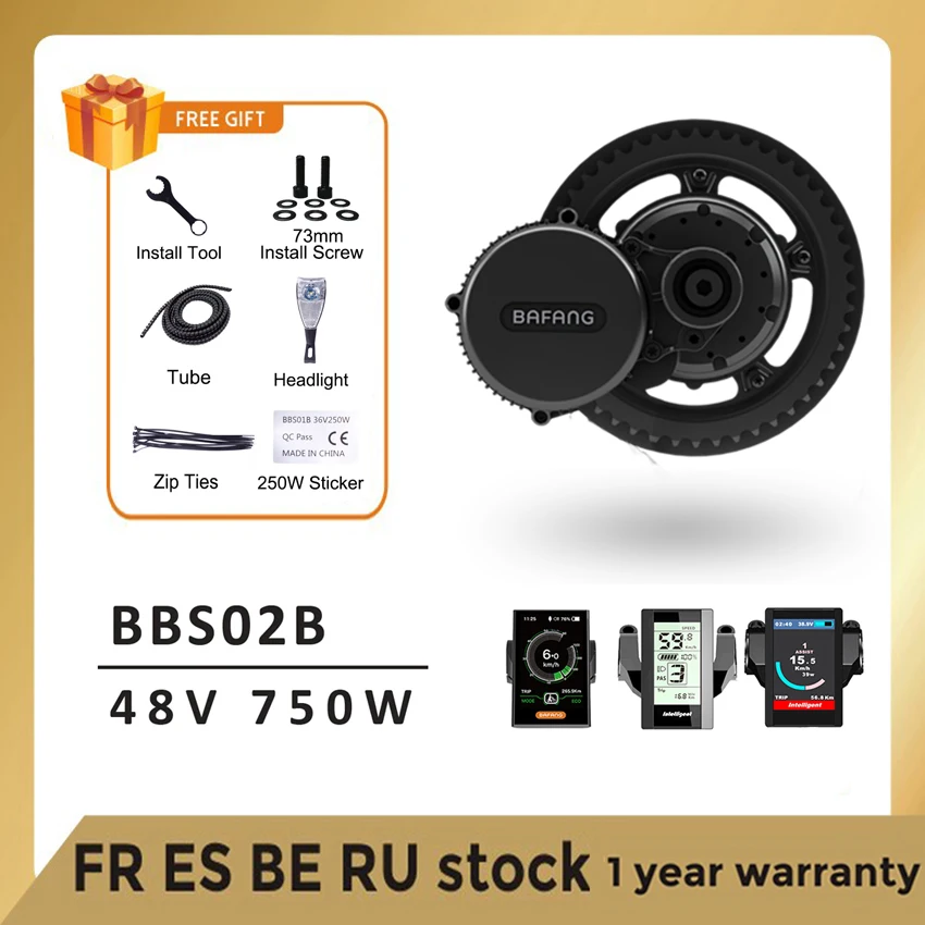 Bafang BBS02B BBS02 48V 750 Вт середине приводной двигатель 8Fun для электрического велосипеда
