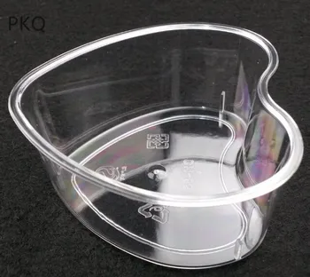 

100pcs Heart Shaped Plastic Cake Box Disposable Pudding Cup Wedding Party Dessert Supplies 125ml Cake Jelly Pudding Cups