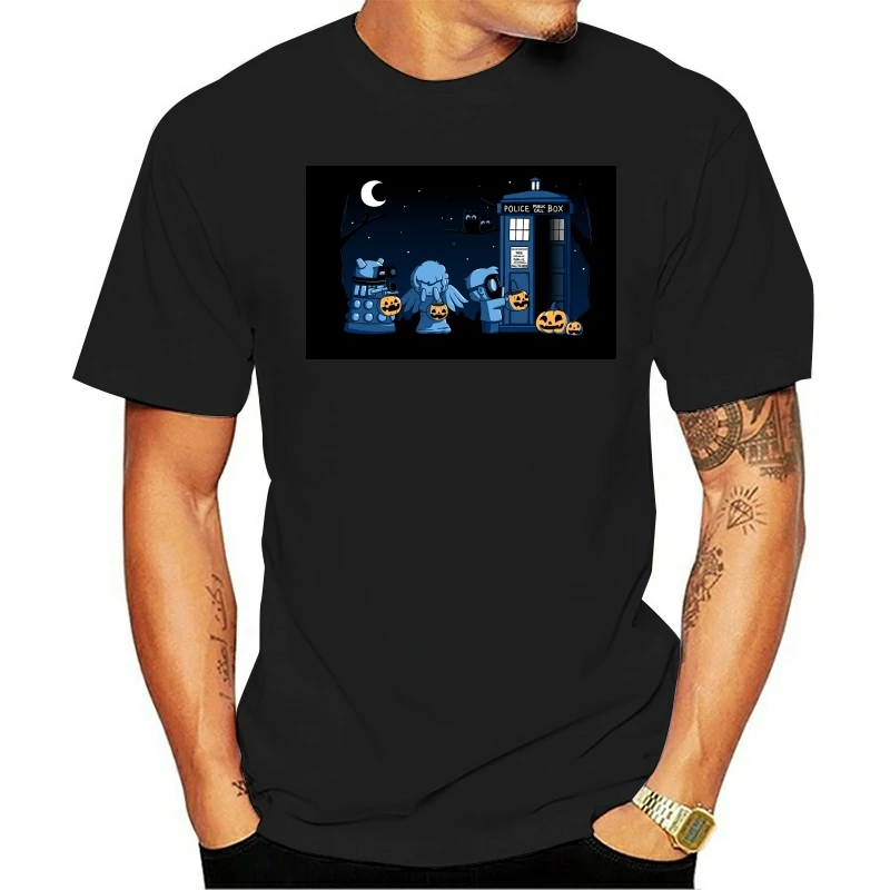 

Doctor Who A Who Halloween T-Shirt Black-Navy For Men-Women Custom Print Tee Shirt