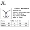 W.P.E Brand 30pcs/lot TEFLON Coated High Carbon Steel Fishing Hook 4# 6# 8# 10# Barbed Fishhooks Carp Fishing Tackle from Japan ► Photo 2/6