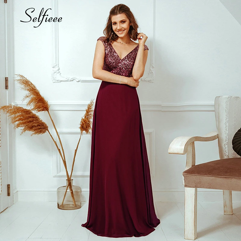 burgundy summer dress