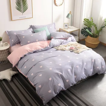 

Scandinavian minimalist 4-piece bedding set cotton Nantong textile 1.8m m double bed bedding 200x230 quilt cover