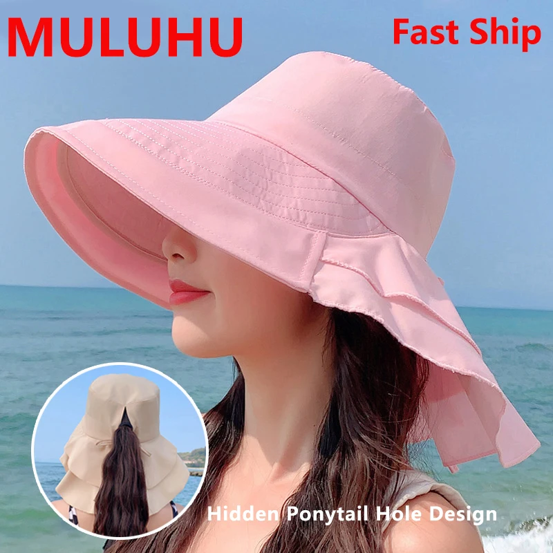 Cap Fashion Hidden Ponytail Hole Visor 