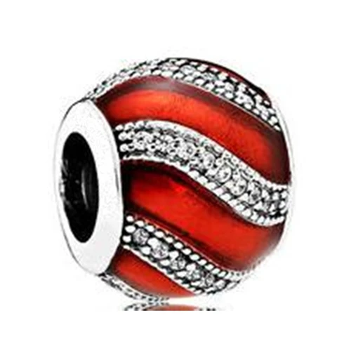 A023 Fit Original Pandora Charms Silver Bracelet Trinket Jewelry Women Gifts New Simple Style Rainbow Mickey MOM Bear Robot DIY Bead - Цвет: A023