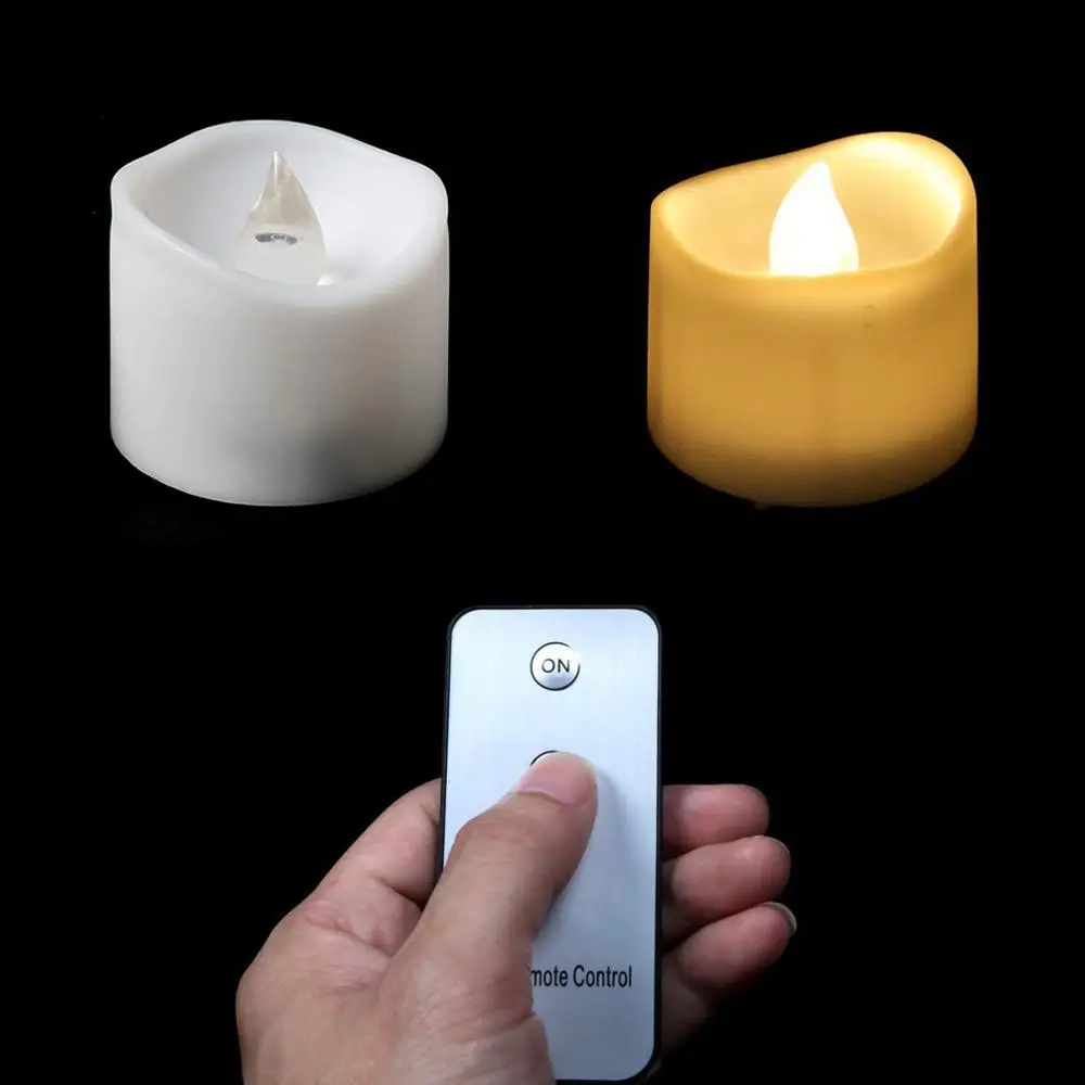 3 Pieces Remote Control Flameless Candles,Battery Operated Tealights