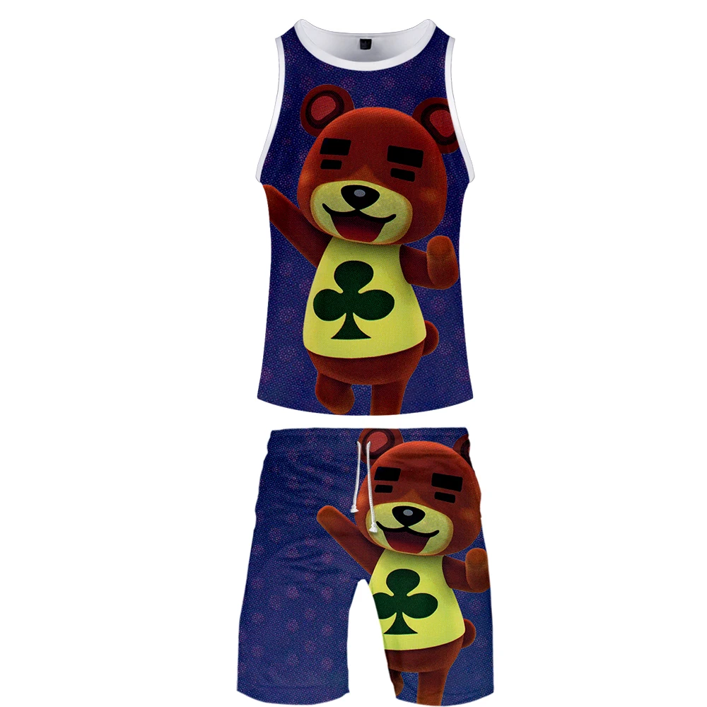 Animal Crossing 2 Pieces Men's Sportswear Tank Top Casual Sweatpants Men Sets 3D Animal Crossing:Pocket Camp Tracksuit Clothing Animal Crossing 2 Pieces Men's Sportswear Tank Top Casual Sweatpants Men Sets 3D Animal Crossing:Pocket Camp Tracksuit Clothing