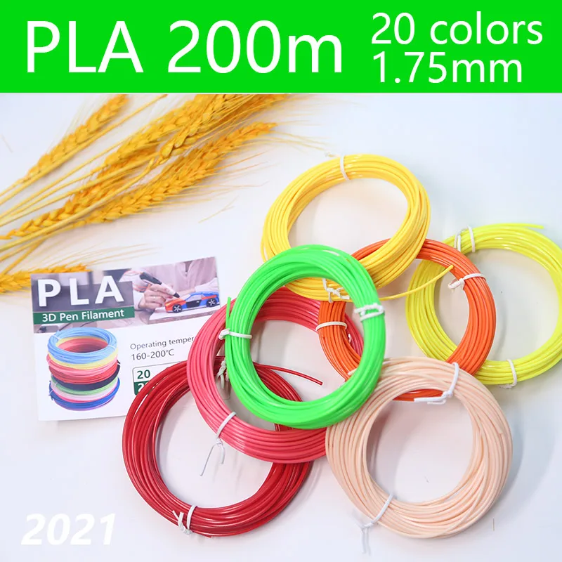 Pla da Qualidade Abs Pcl para a Pena 3d 20 Cores Filamento da Pena 3d 1.75 Mm. Fio Plástico da Pena 3d da Cópia 3d do Filamento 3d da Pena do Plástico Materiais de impressão 3D - Imagem 3