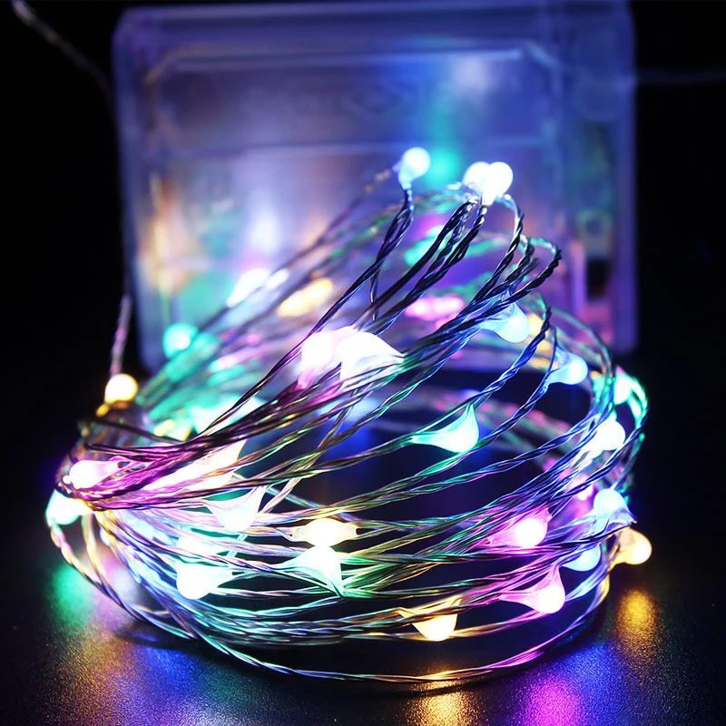 Party Supplies 1M/2M/3M/10M Copper Wire LED Light String Fairy Garland Lights Wedding Lights Decor Christmas Decoration For Home