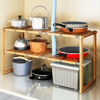 

Home Closet Organizer Storage Shelf for Kitchen Rack Space Saving Wardrobe Decorative Shelves Cabinet Holders Retractable