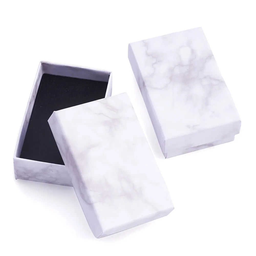 18~24pcs Paper Cardboard Jewelry Boxes Storage Display Carrying Box For Necklaces Bracelets Earrings Square Rectangle