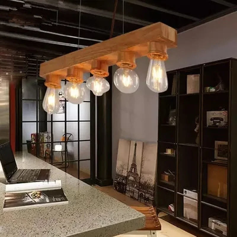 Япония woode подвесной светильник Кухня Столовая бар e27 droplight | Лампы и освещение