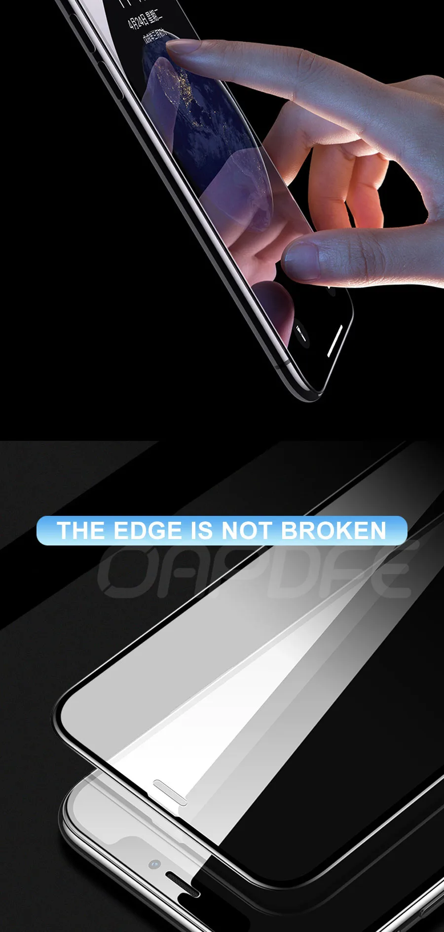 100D изогнутое полное покрытие из закаленного стекла для iPhone X XR XS Max Защита экрана для iPhone 8 7 6 6s Plus защитная пленка