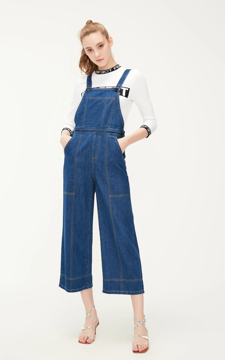 Vero Moda женские хлопковые широкие комбинезоны джинсы | 319164501