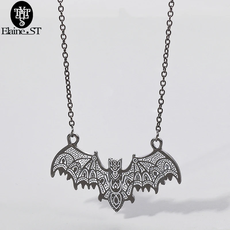 wholesale 2020 Gothic Vampire Bat Necklaces Black Animal Choker For Women Men Retro Amulet Pendant chain Jewelry gargantilha | Украшения и