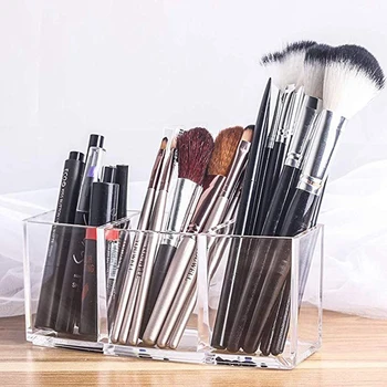 

Transparent Makeup Organizer Acrylic Cosmetic Lipstick Storage Box Eyebrow Pencil Holder Makeup Brush Organizer