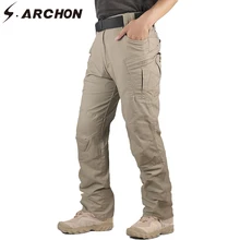 S. ARCHON, новинка, IX8, военные брюки карго, мужские, мульти-карманы, тактические брюки, тренировочные брюки, повседневные, хлопковые, спецназ, армейские, Стрейчевые штаны, мужские