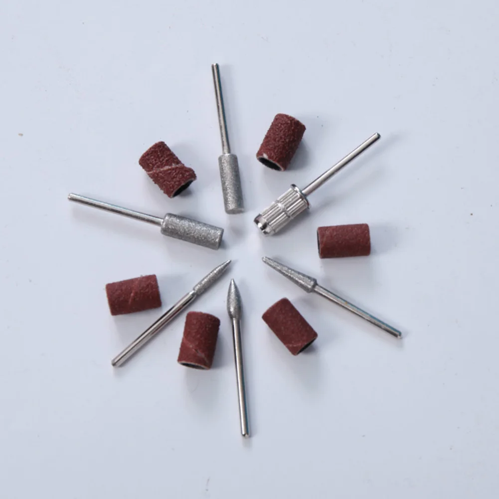 Manicure Drill Bit Nail Art tools Machine Grinding Heads Nail File Steel Mounted Point Polish Tool for Nail Art Salon