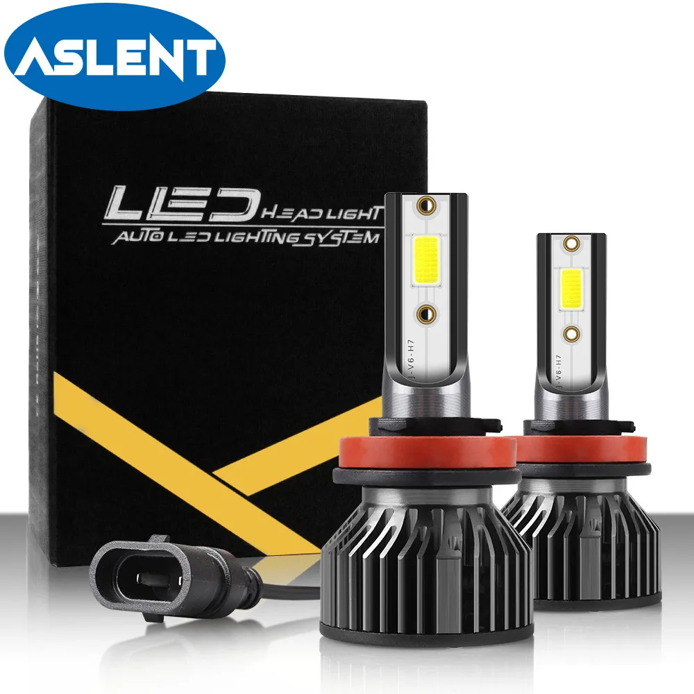 

ASLENT Super Bright Car Headlights H7 LED H4 led H8/H9/H11 H1 HB3/9005 HB4/9006 Auto Bulb 72W 9000LM Automobiles Headlamp 6500K