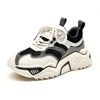 

2020 Fund Dad Shoes Woman Genuine Leather Women's Shoes Exceed Fire Ins Tide Leisure Time Motion Shoes
