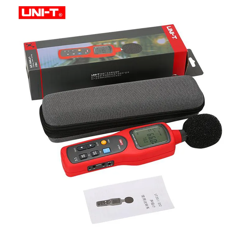 UNI-T UT351 измеритель уровня звука цифровой тестер шума 30-130дб децибел мониторинг имеет A& C частоту взвешивания/частота дискретизации