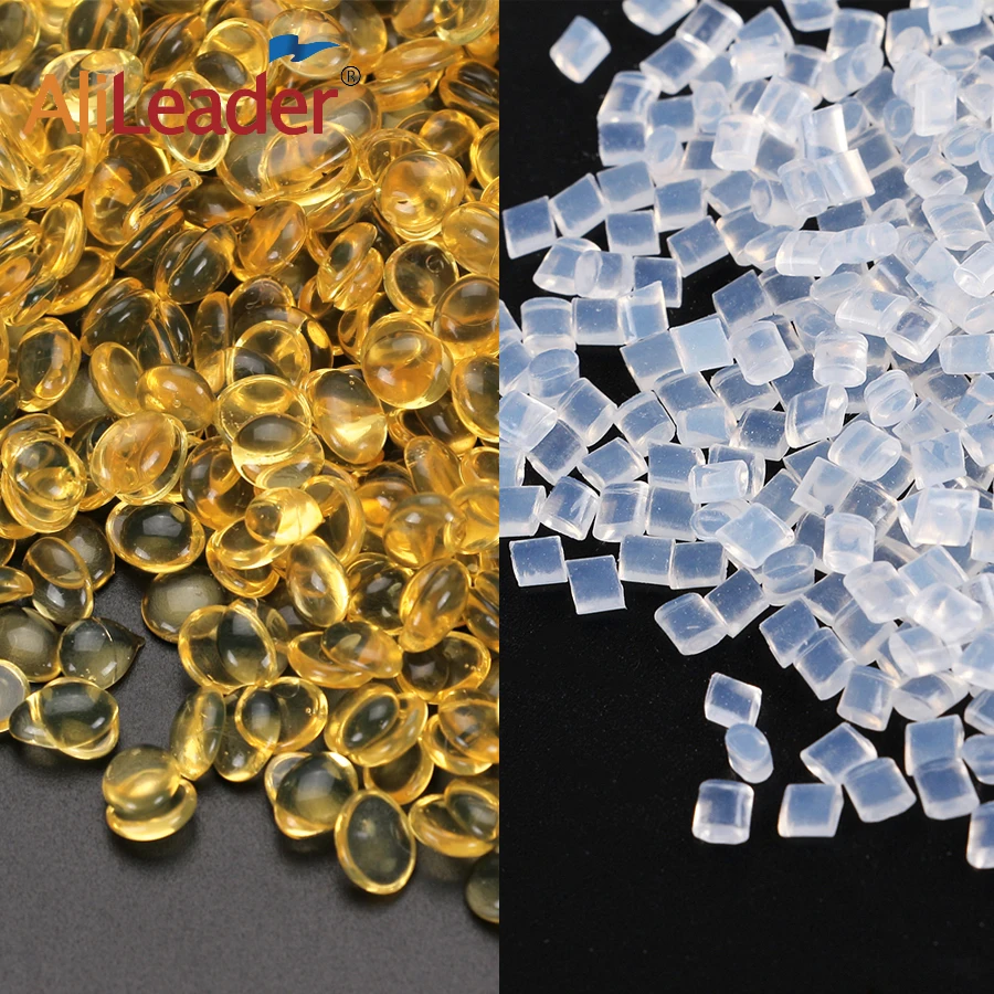 Alileader Golden White Melting Beads Strong Sticky Hair Extension Glue Italian Keratin Sticks For Hair Extension hair extension glue hair extension glue stick keratin glue