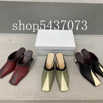 

Ladies Sandals Brand Designer High Heel Slippers 2020 New Summer Leather Ladies Sandals Fashion Color Design Ladies Sandals