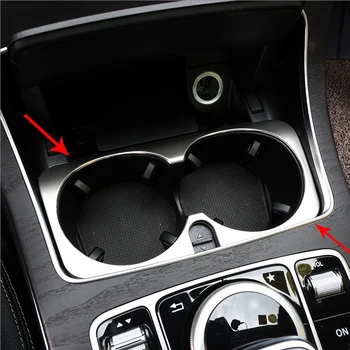 

ABS Car Styling Inner Water Cup Holder Cover Trim for Mercedes Benz E Class W213 E200 E300 Auto Accessories
