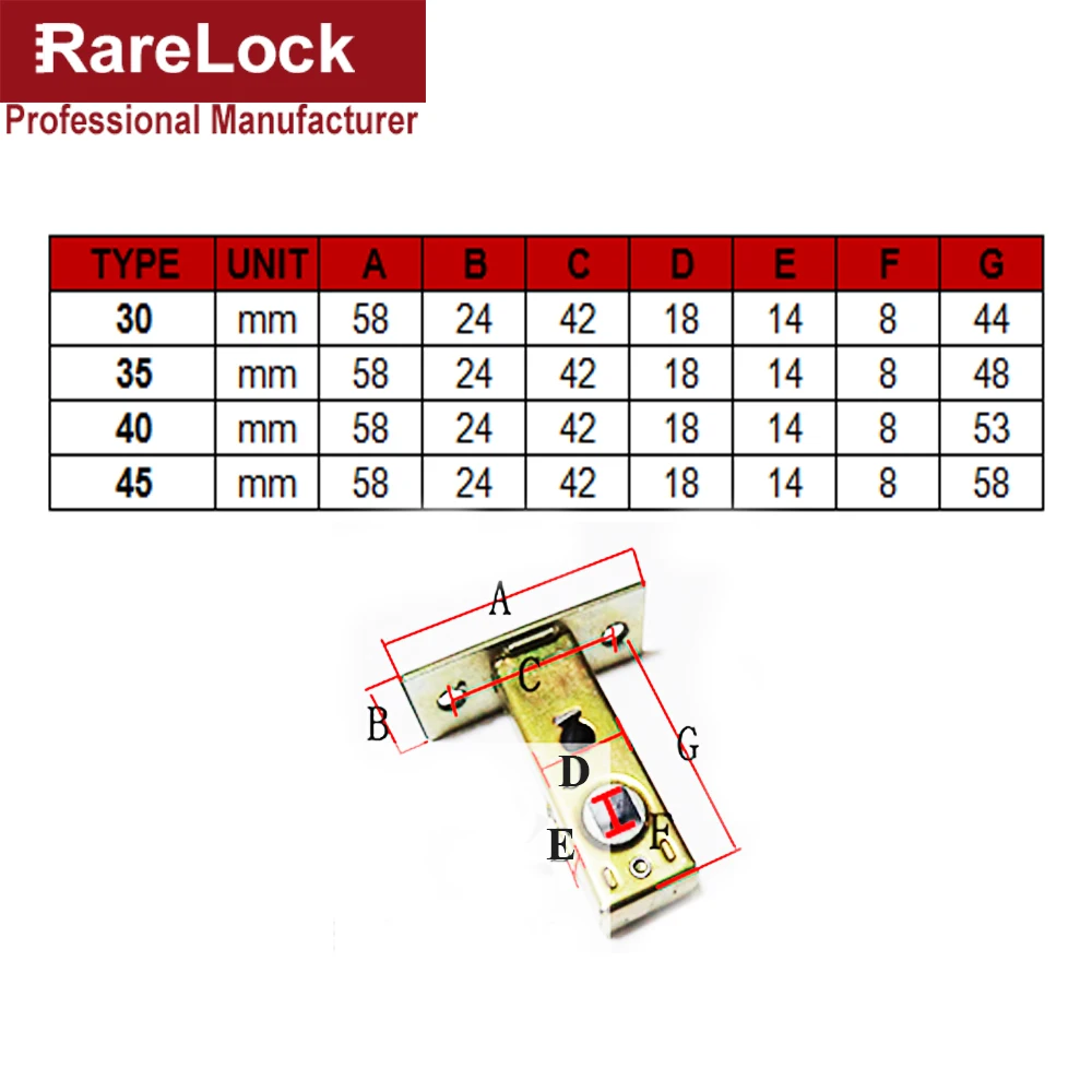 Rarelock дверная ручка замок цилиндр 4 размера для ванной спальни Iphone чехол магазин дверная фурнитура Аксессуары DIY MMS467 hh