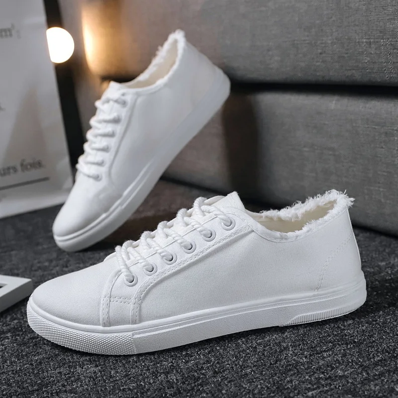 

Shoe Men's New Style Trend MEN'S SHOES Summer Breathable Canvas Shoes Versatile Casual Sports Shoes White Male STUDENT'S Skate S