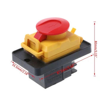 

New KJD12 250V 4Pin Waterproof Magnetic Start Stop No Volt Release Pushbutton Switch qyh