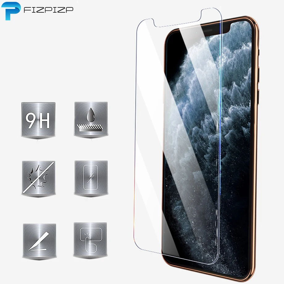 Закаленное стекло для защиты экрана iPhone 11 Pro Max X XS XR 6 1 5 8 7 Plus 6s тонкая защитная