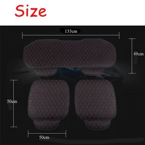 Image 5 - Universal Leather Car Seat Cover Cushion Front Rear Backseat Seat Cover Auto Chair Seat Protector Mat Pad Interior Accessories