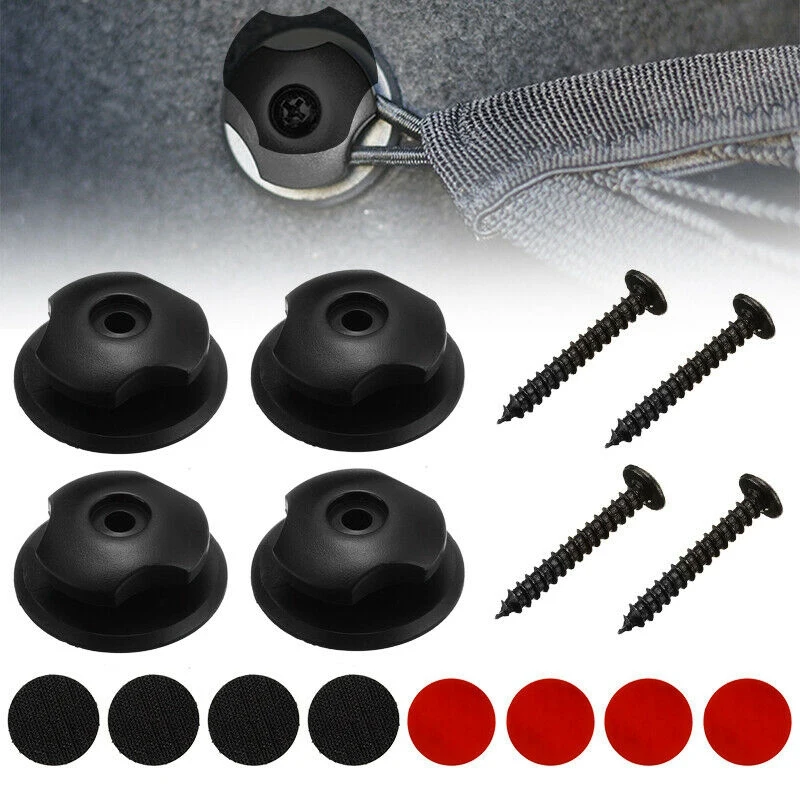 4 x Mounting Points for Car Rear Cargo Trunk Storage Organizer Net Tie