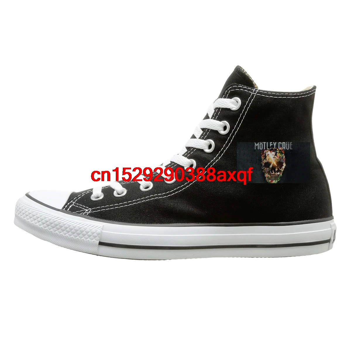 

UnisexMotley Crue Fashion Sneakers Canvas Shoes High Top Lace-up Classic Casual Flat Walking Shoes for Women's Men's