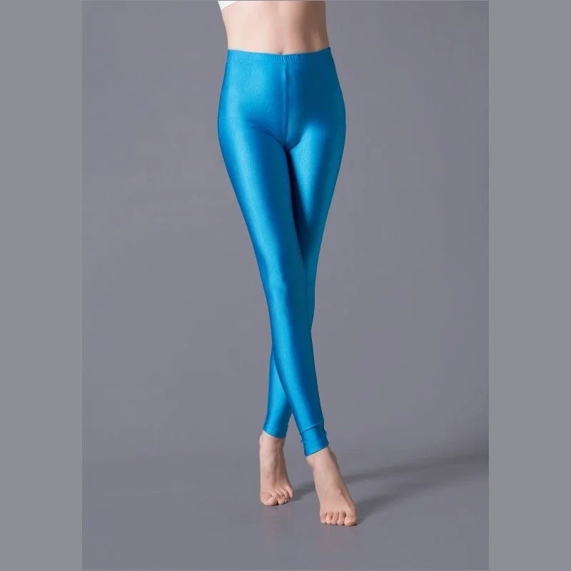 Drop Shipping New Wholesale Spandex Milk Silk Fluorescent Candy Color Large Plus Size Wear Summer Gloss Pants Leggings Women fabletics leggings Leggings