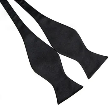 

New Stylish Mens Bowties Solid Color Plain Silk Self Tie Bow Ties 8 Colors